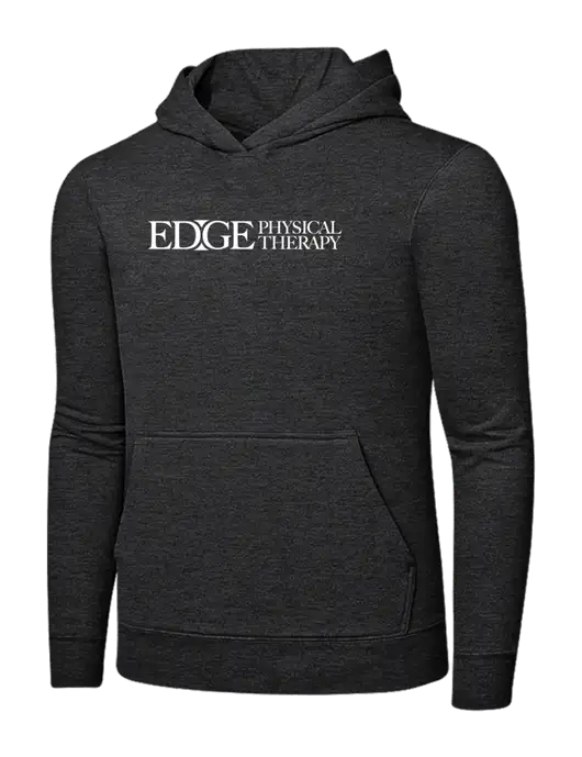 Dark Heather Grey 7.8 oz Ring Spun Hooded Sweatshirt w/Edge Physical Therapy Logo