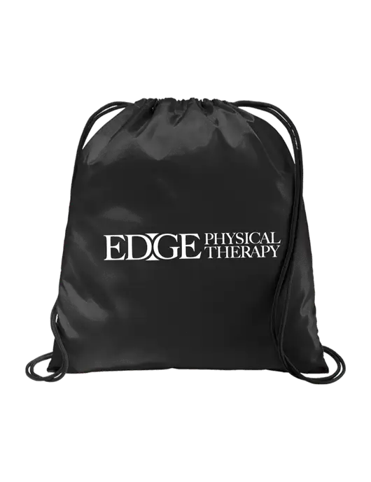 Drawstring  Black Cinch Pack w/Edge Physical Therapy Logo