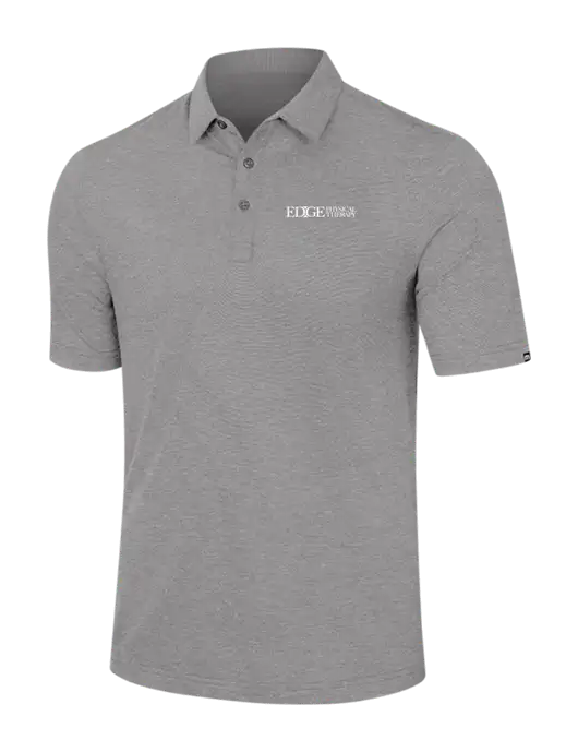 TravisMathew Light Grey Heather Sunnyvale Polo w/Edge Physical Therapy Logo