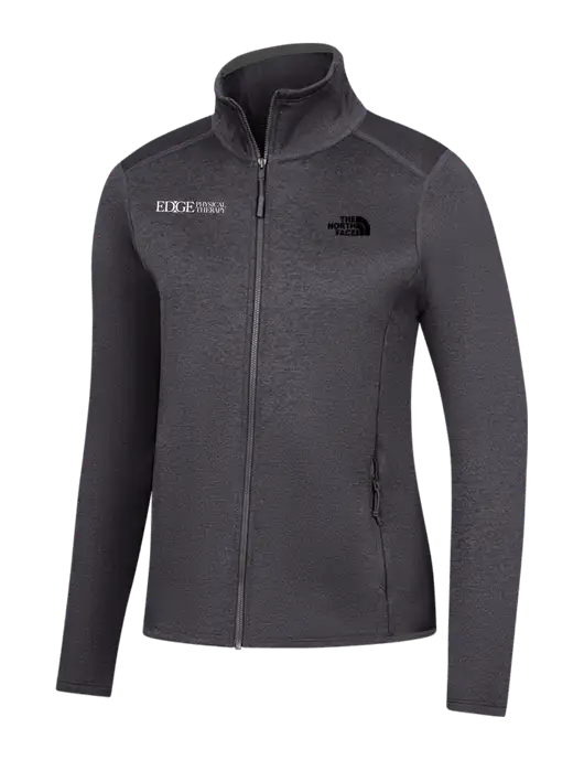 The North Face Womens Dark Grey Heather Skyline Full-Zip Fleece Jacket w/Edge Physical Therapy Logo