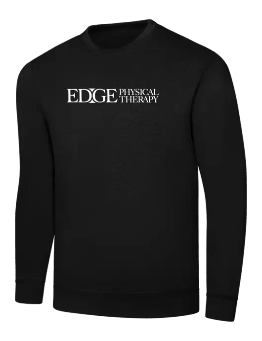 Black 7.8 oz Ring Spun Crew Sweatshirt w/Edge Physical Therapy Logo