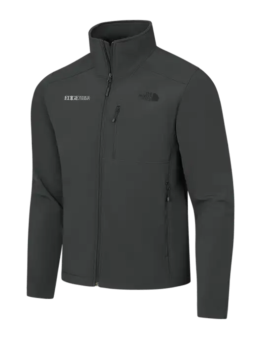 The North Face Dark Medium Grey Apex Barrier Soft Shell Jacket w/Edge Physical Therapy Logo