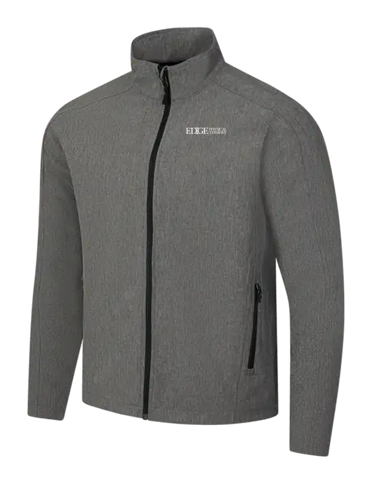 Medium Grey Heather Core Soft Shell Jacket w/Edge Physical Therapy Logo