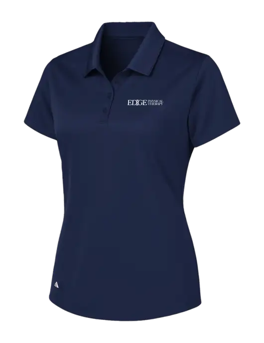 Adidas Navy Womens Basic Sport Polo w/Edge Physical Therapy Logo