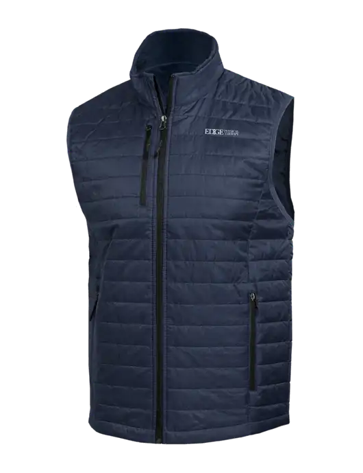 Packable Navy Puffy Vest w/Edge Physical Therapy Logo