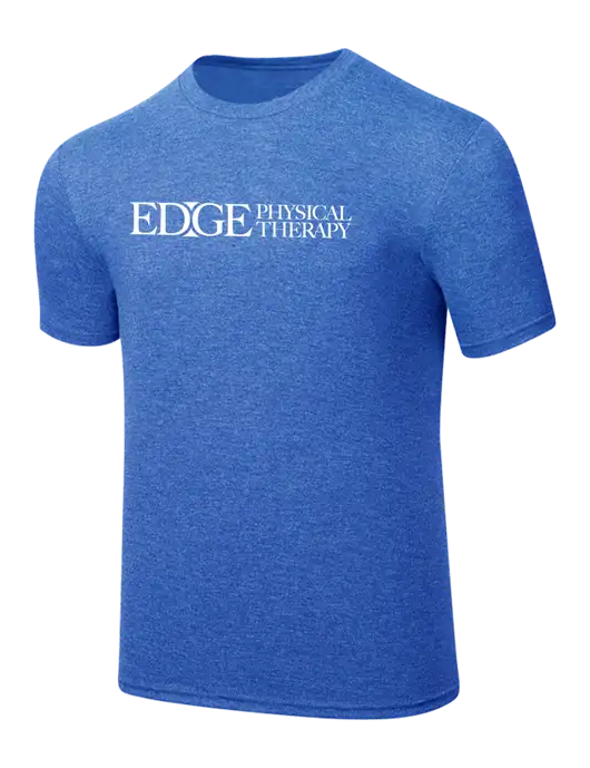 Simply Soft Royal Frost 4.5oz  Poly/Combed Ring Spun Cotton T-Shirt w/Edge Physical Therapy Logo