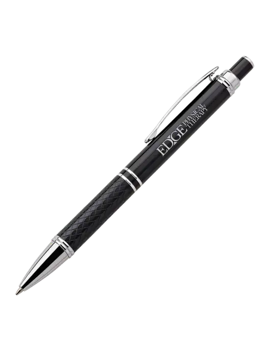 Black Stellar Scribe Pen - Black Ink w/Edge Physical Therapy Logo