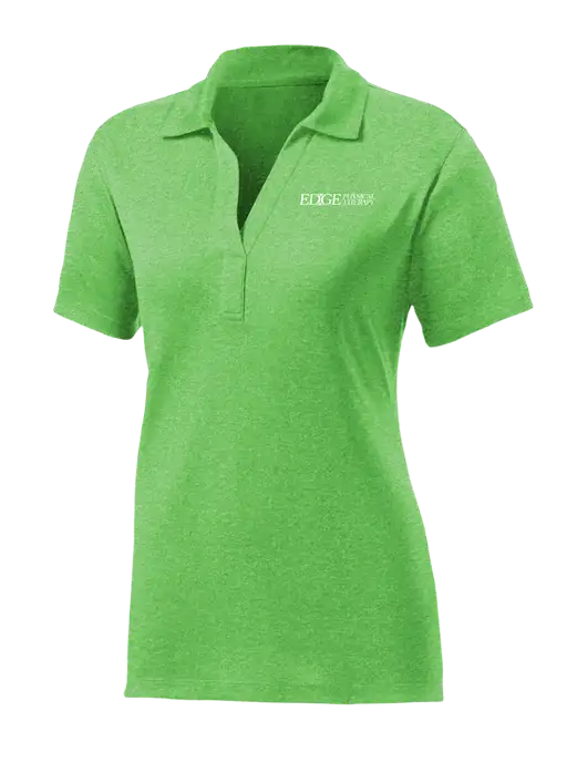 Womens Kelly Green Heather Contender Polo w/Edge Physical Therapy Logo