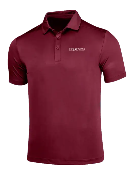 Maroon Posi-UV Pro Polo w/Edge Physical Therapy Logo