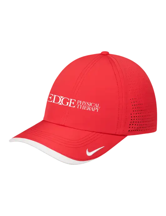 Nike Red/White Dri-FIT Perforated Performance Cap w/Edge Physical Therapy Logo