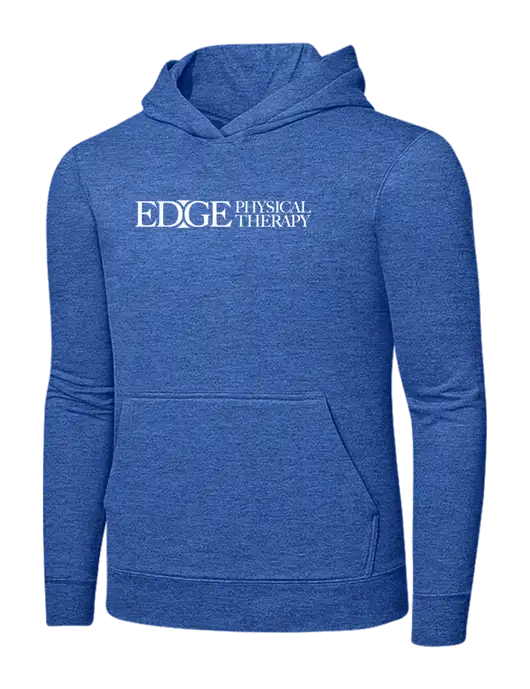 Heather Royal 7.8. oz Ring Spun Hooded Sweatshirt w/Edge Physical Therapy Logo