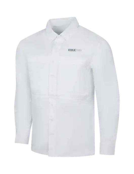 White Long Sleeve UV Daybreak Shirt w/Edge Physical Therapy Logo