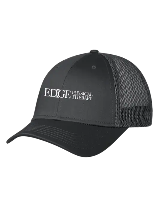 Charcoal Mesh Trucker Cap Snap Back w/Edge Physical Therapy Logo