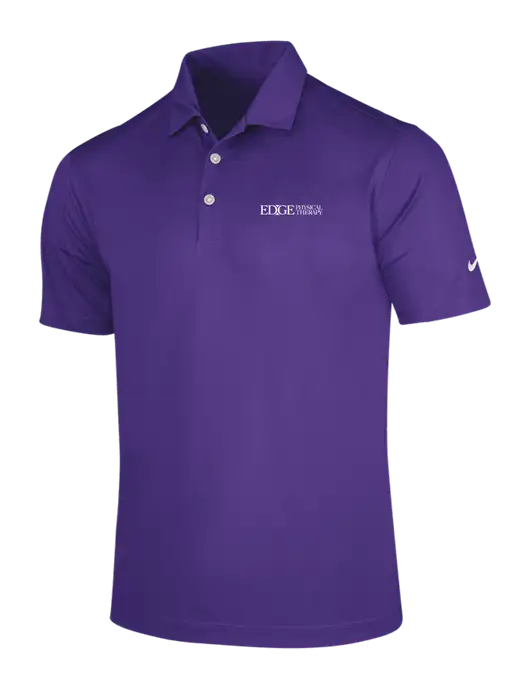 NIKE Purple Dri-Fit Vertical Mesh Polo w/Edge Physical Therapy Logo