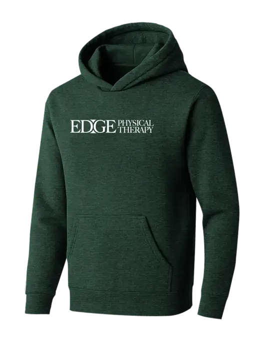 BELLA+CANVAS Heather Forest Sponge Fleece Pullover Hoodie w/Edge Physical Therapy Logo