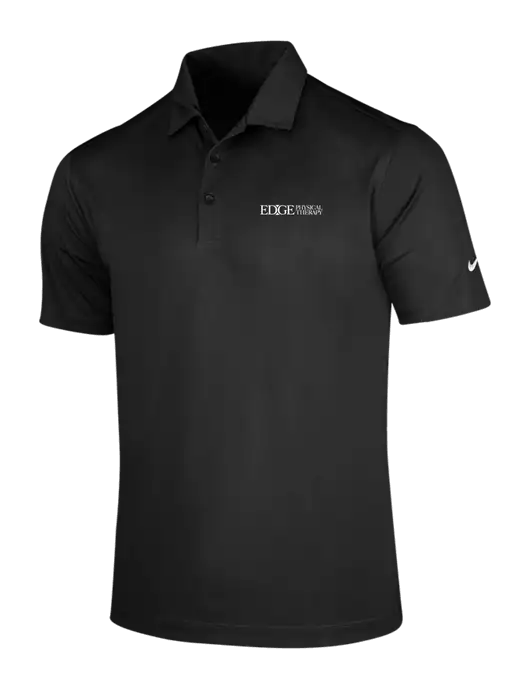 NIKE Black Dri-Fit Vertical Mesh Polo w/Edge Physical Therapy Logo