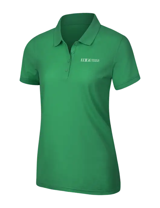 Kelly Green Womens Core Classic Pique Polo w/Edge Physical Therapy Logo