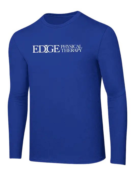 Ring Spun True Royal 4.5 oz Long Sleeve T-Shirt w/Edge Physical Therapy Logo