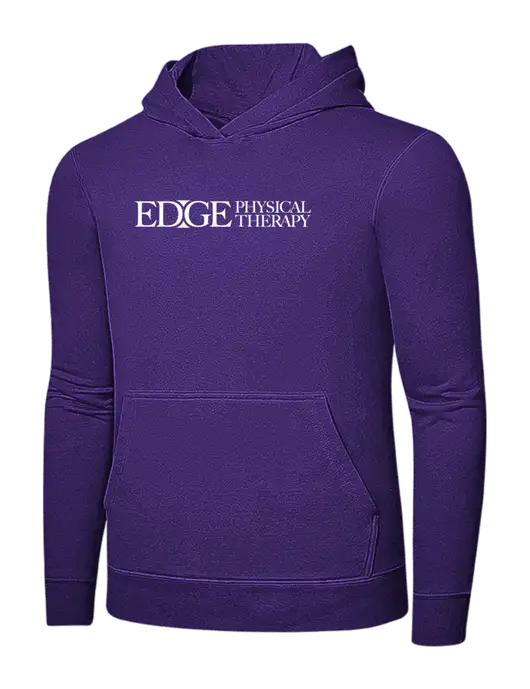 Purple 7.8 oz Ring Spun Hooded Sweatshirt w/Edge Physical Therapy Logo