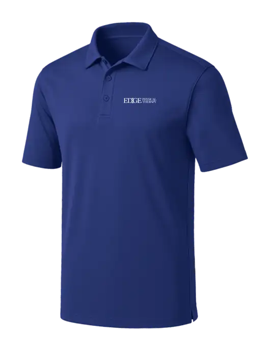 Dark Royal Silk Touch Performance Polo w/Edge Physical Therapy Logo