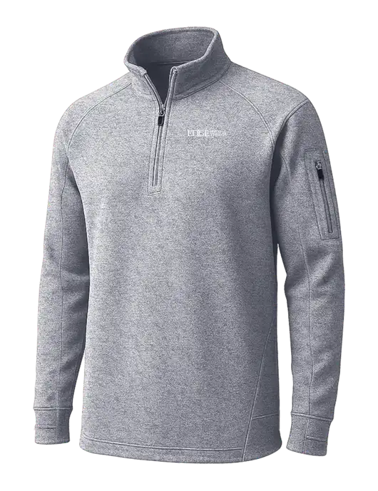 Grey Heather Tech Fleece 1/4 Zip Pullover w/Edge Physical Therapy Logo
