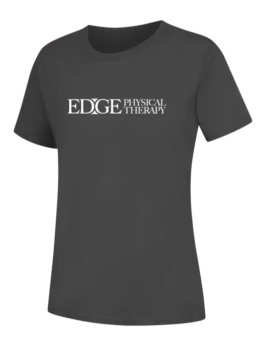 Womens Charcoal Core Blend Tee w/Edge Physical Therapy Logo