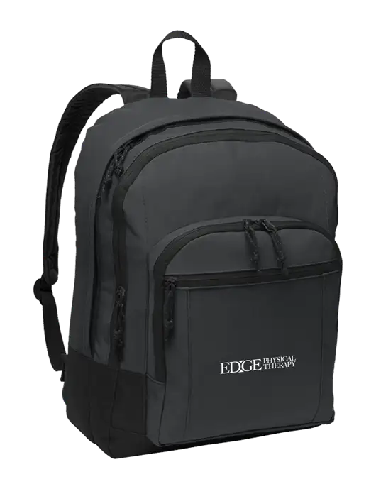 Dark Grey Essential Backpack w/Edge Physical Therapy Logo