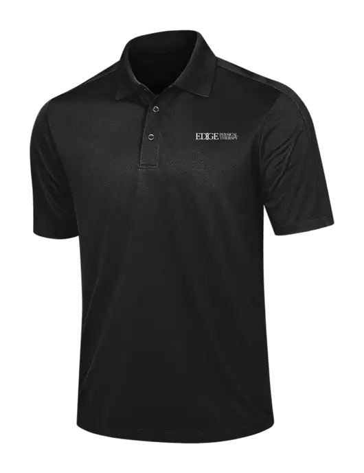 Black Diamond Textured Jacquard Polo w/Edge Physical Therapy Logo