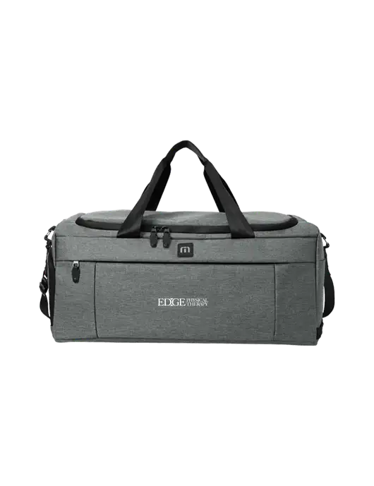 TravisMathew Dark Grey Heather Duration Duffel w/Edge Physical Therapy Logo
