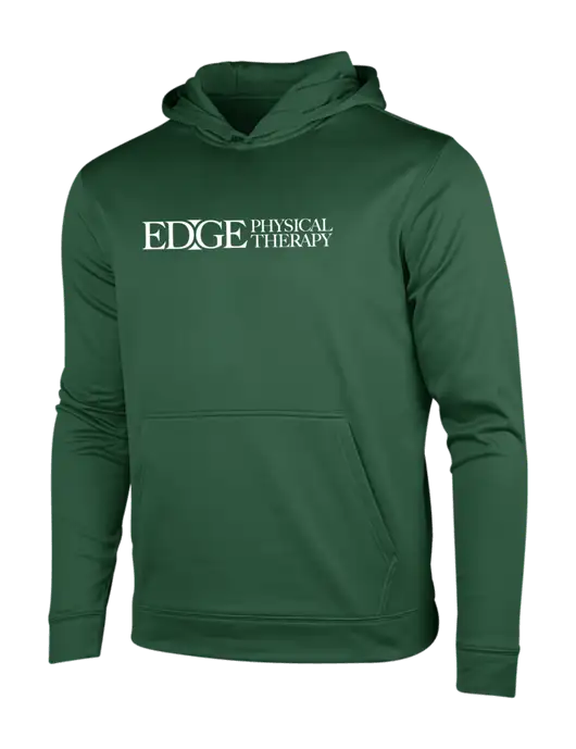 Forest Green Sport-Wick Fleece Hooded Pullover w/Edge Physical Therapy Logo