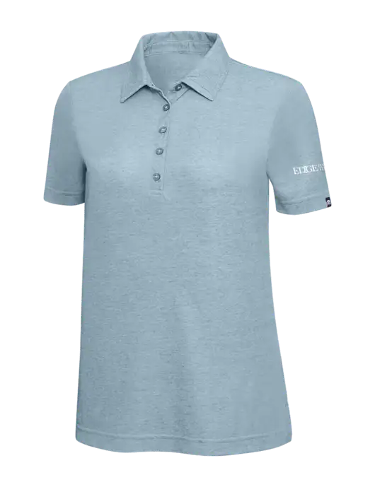 TravisMathew Light Blue Heather Womens  Oceanside Polo w/Edge Physical Therapy Logo