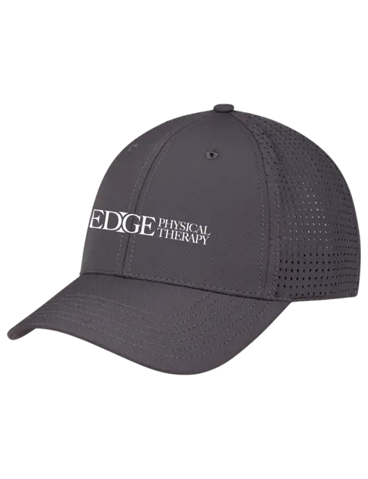 Charcoal Performance Stretchable Cap Hook & Loop w/Edge Physical Therapy Logo