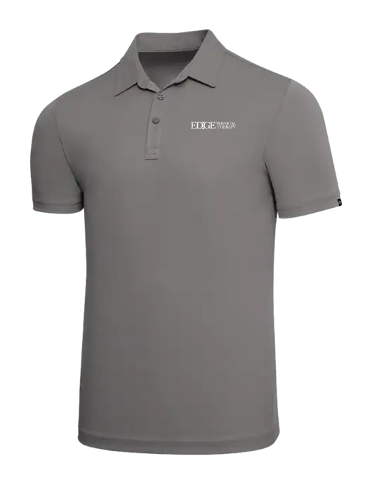 TravisMathew Grey Solid Oceanside Polo w/Edge Physical Therapy Logo