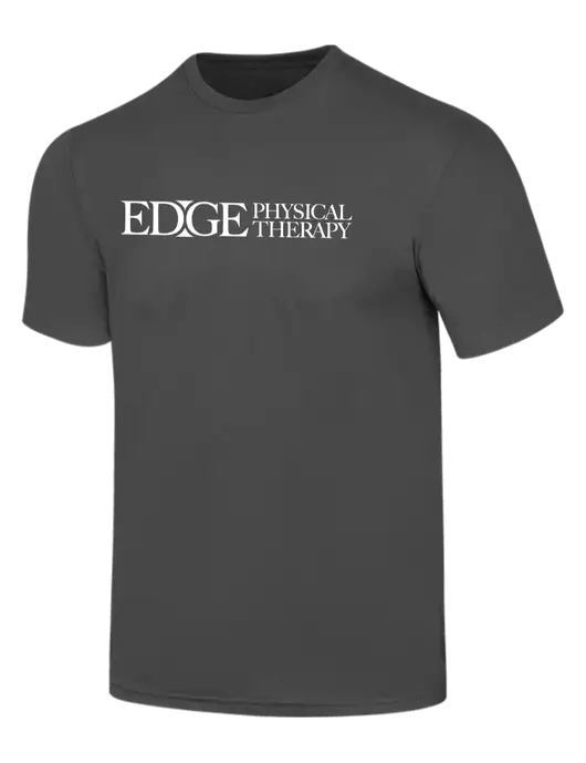 Simply Soft Charcoal 4.5oz  Poly/Combed Ring Spun Cotton T-Shirt w/Edge Physical Therapy Logo