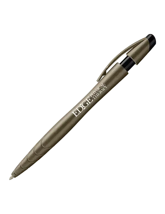 Awali Grey Metallic Pen - Black Ink w/Edge Physical Therapy Logo
