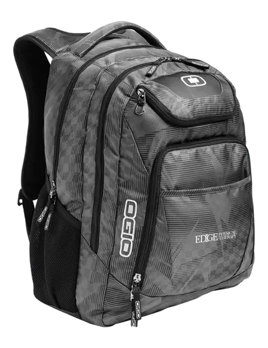 OGIO Race Day Silver Excelsior Laptop Backpack w/Edge Physical Therapy Logo