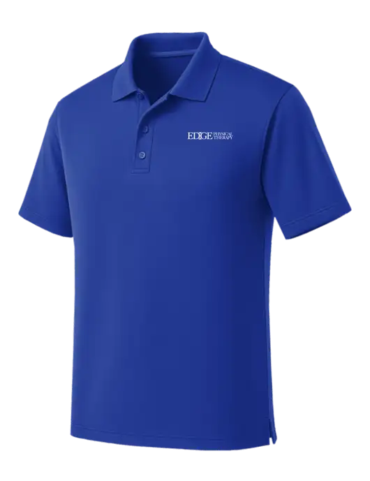 Dark Royal Dry Zone UV Micro Mesh Polo w/Edge Physical Therapy Logo