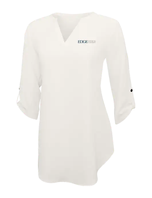 Ivory Womens 3/4 Sleeve Tunic Blouse w/Edge Physical Therapy Logo