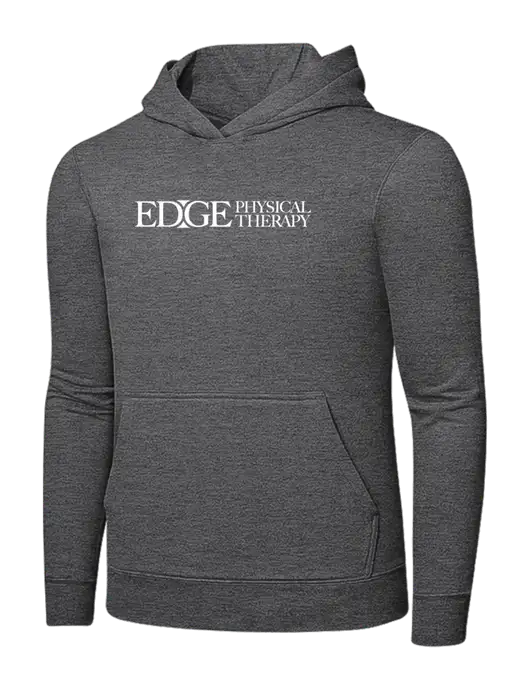 Graphite Heather 7.8. oz Ring Spun Hooded Sweatshirt w/Edge Physical Therapy Logo