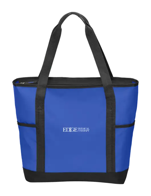 On the Go Royal/Black Tote w/Edge Physical Therapy Logo