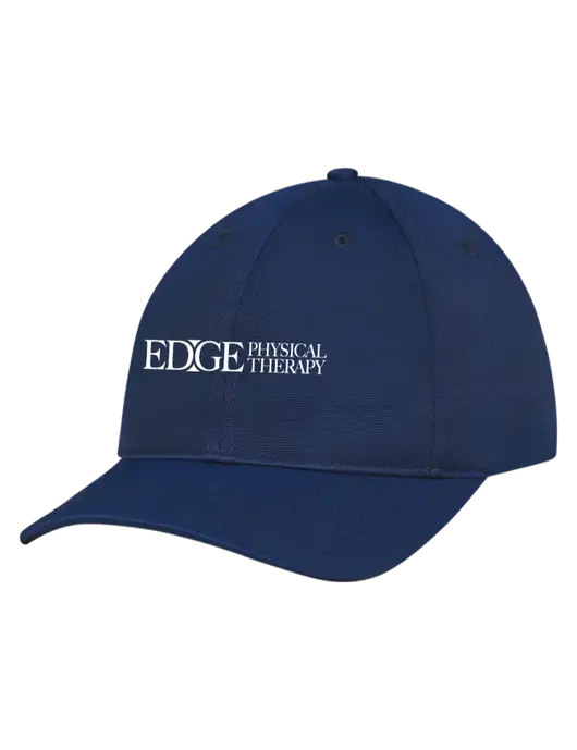 Navy Nylon Twill Performance Cap w/Edge Physical Therapy Logo