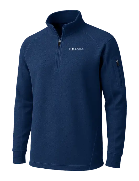 True Navy Tech Fleece 1/4 Zip Pullover w/Edge Physical Therapy Logo