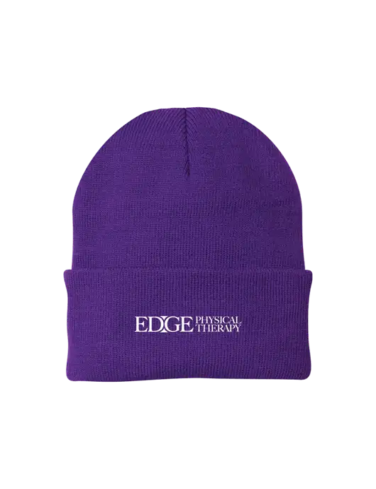 Purple Knit Cap w/Edge Physical Therapy Logo