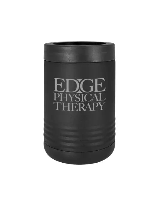 Polar Camel 12 oz Powder Coated Black Vacuum Insulated Beverage Holder w/Edge Physical Therapy Logo