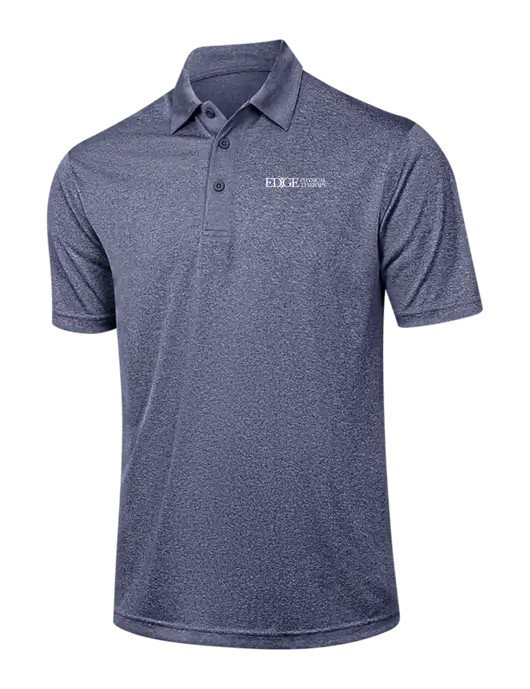 Navy Heather Contender Polo w/Edge Physical Therapy Logo