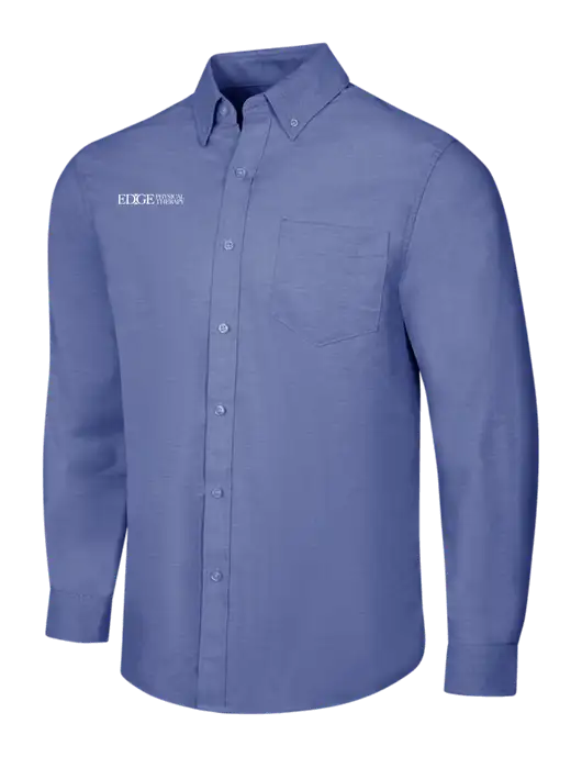 Navy SuperPro Oxford Shirt w/Edge Physical Therapy Logo
