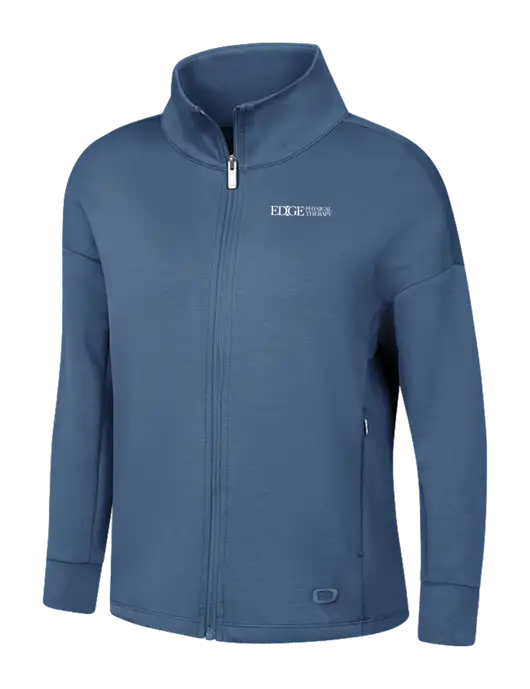 OGIO Womens Light Slate Blue Transcend Full-Zip w/Edge Physical Therapy Logo