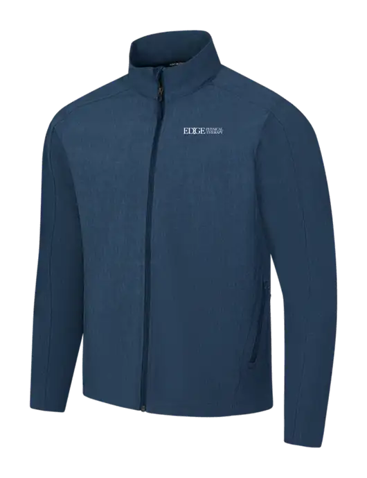 Navy Heather Core Soft Shell Jacket w/Edge Physical Therapy Logo