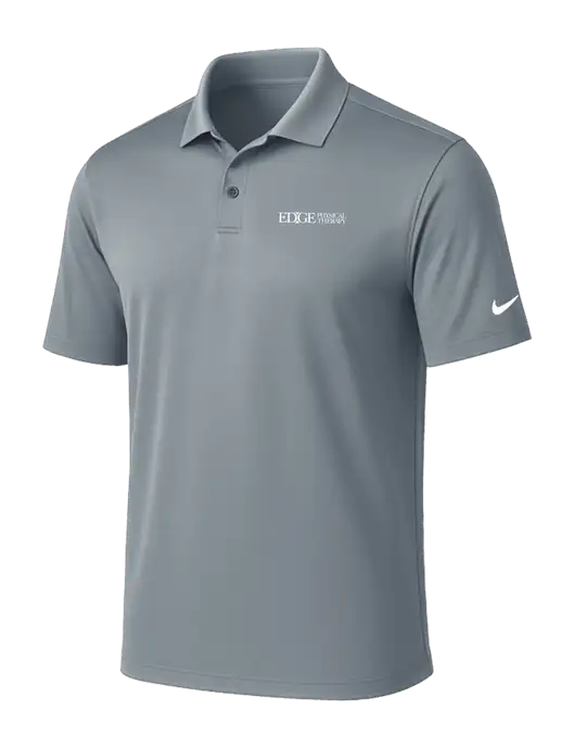 NIKE Medium Grey Victory Solid Polo w/Edge Physical Therapy Logo