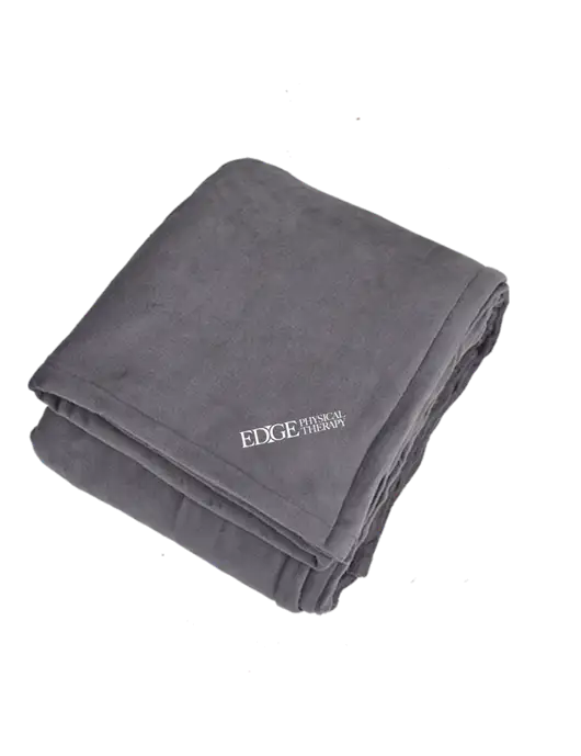 Oversized Graphite Ultra Plush Blanket Graphite w/Edge Physical Therapy Logo